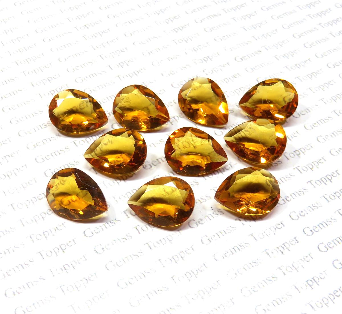 Citrine 9x12 mm Pear Faceted
